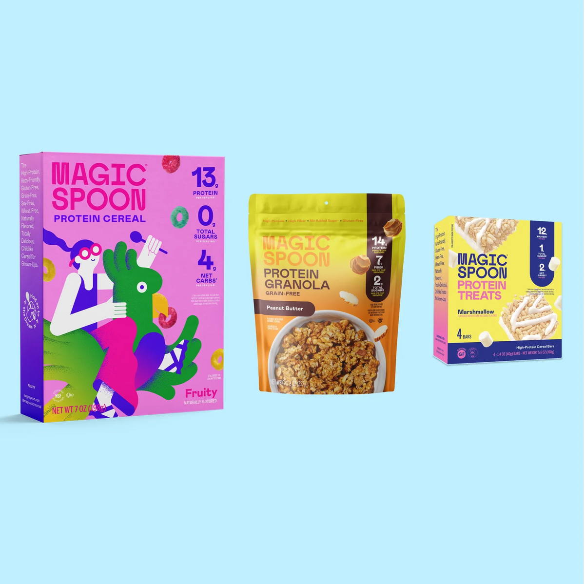 Magic Spoon Starter Pack - 1 box of cereal + 1 bag of granola + 4 cereal treats