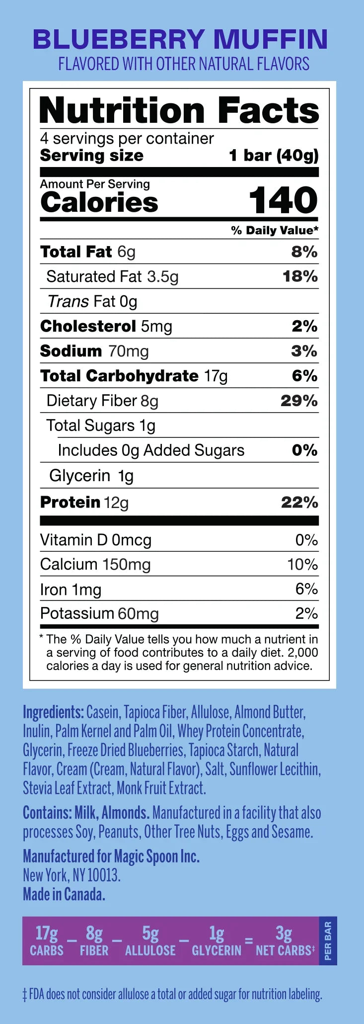 BLUEBERRY MUFFIN  - 12 Cereal Treats (1 Box)