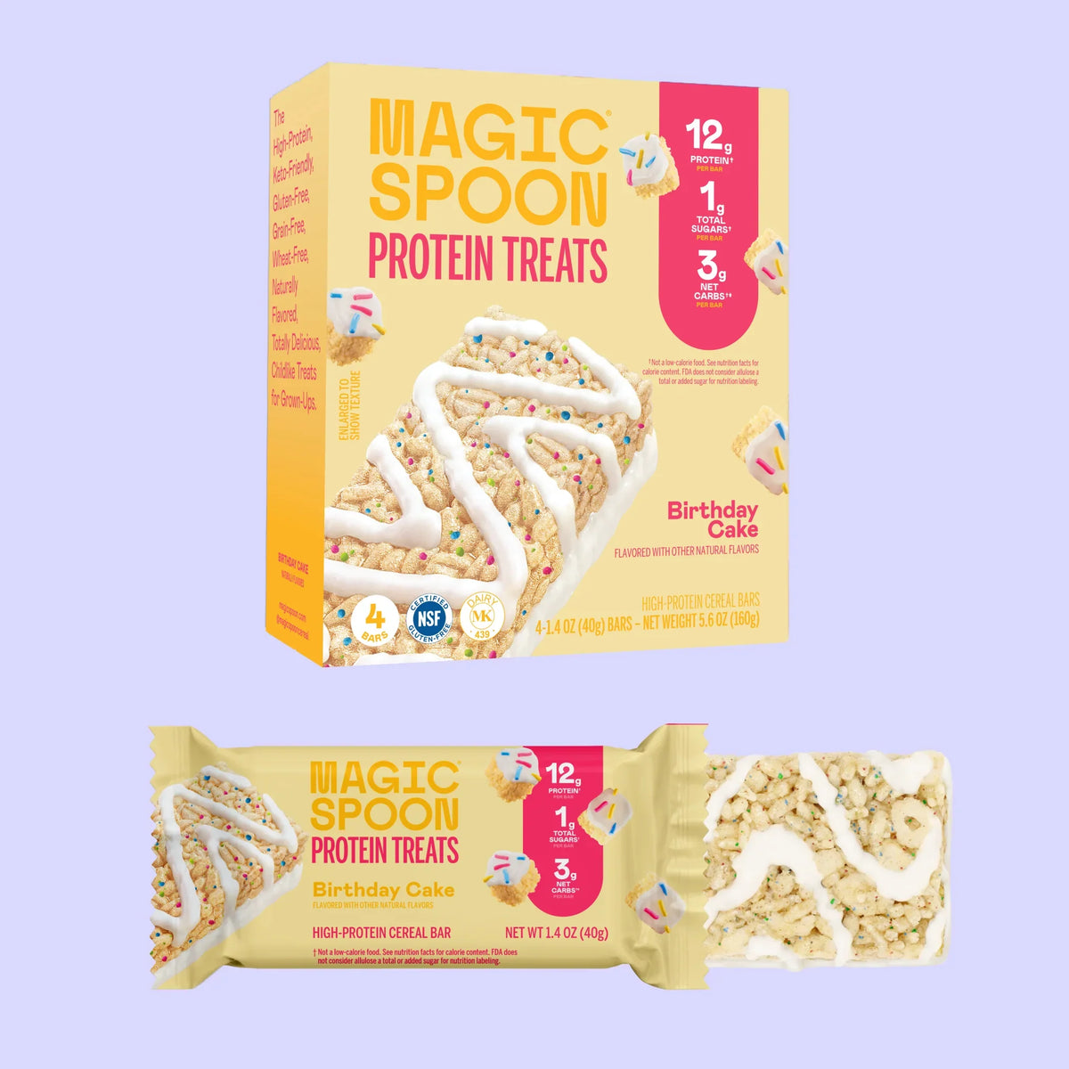 Birthday Cake - 16 Cereal Treats (4 Boxes)