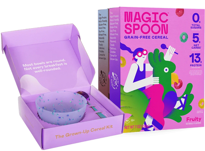 Fruity + Cocoa & Bowl and Spoon Set - 2 boxes, 1 bowl and spoon set
