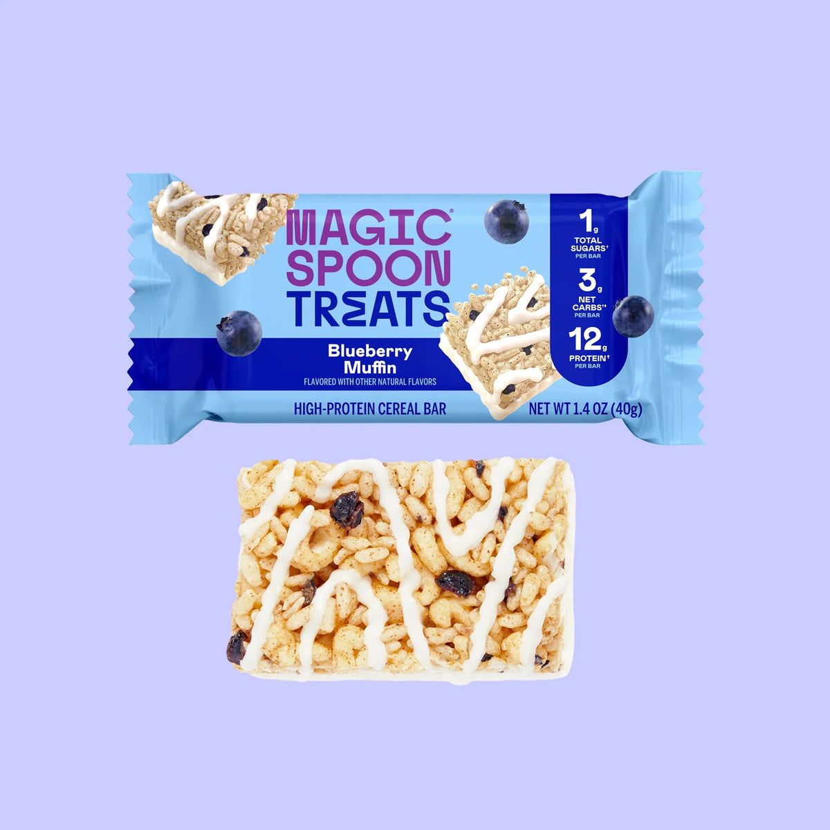 BLUEBERRY MUFFIN  - 12 Cereal Treats (1 Box)