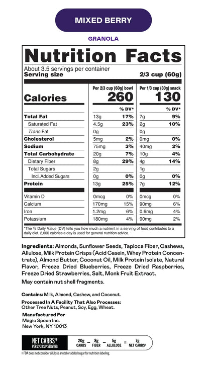 Mixed Berry - 4 Bags of Granola (FAIRE)
