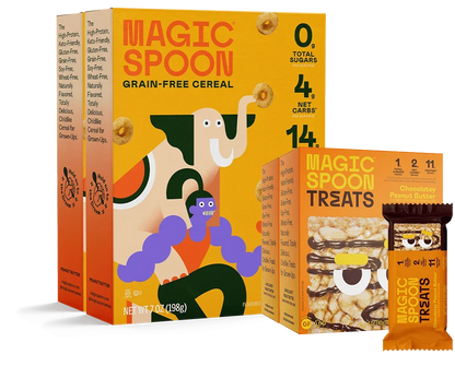 THE NUTTY PACK -  8 cereal treats (2 boxes) + 2  boxes of cereal