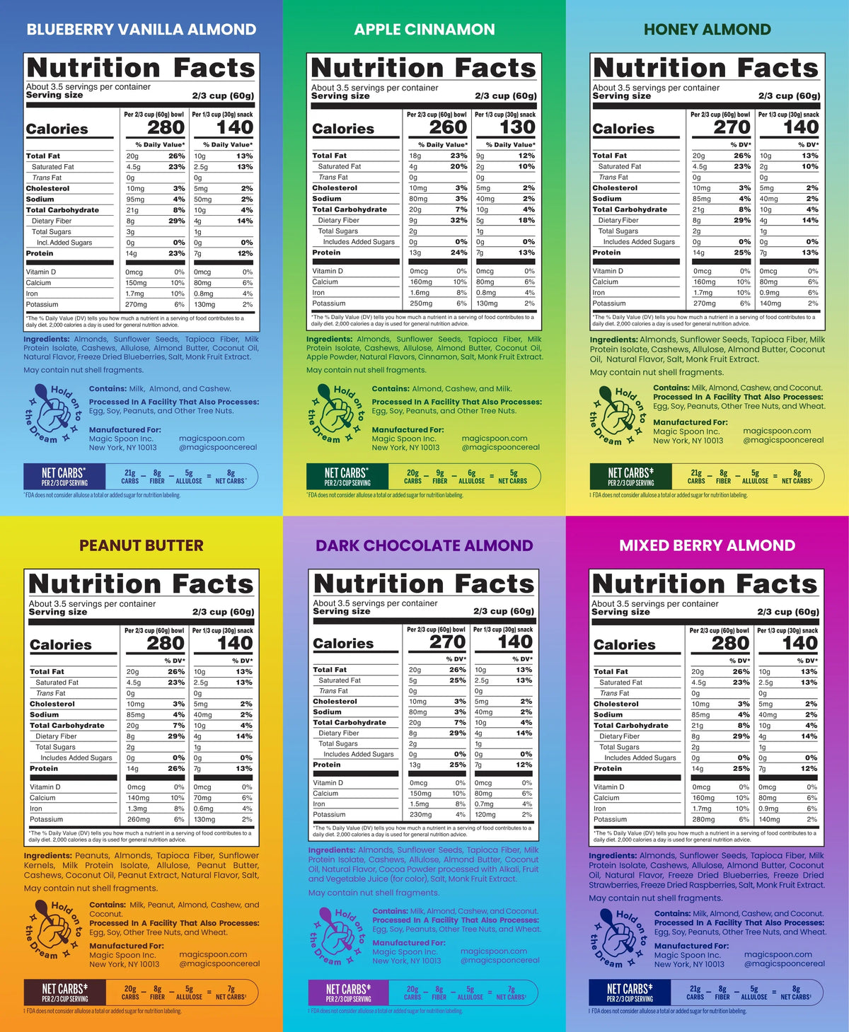 Variety 6 - 6 Bags of Granola