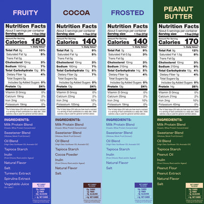 Magic Spoon Protein Cereal Variety 4 Pack - Peanut Butter, Cocoa, Fruity, Frosted