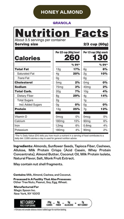 Honey Almond - 4 Bags of Granola (FAIRE)