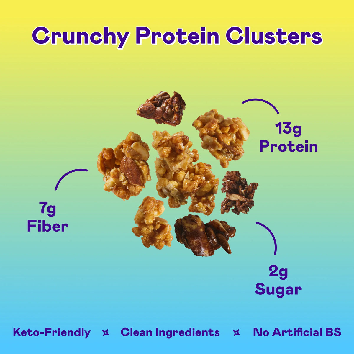 Magic Spoon Protein Granola Variety 3 Pack - Honey Almond, Dark Chocolate, Peanut Butter