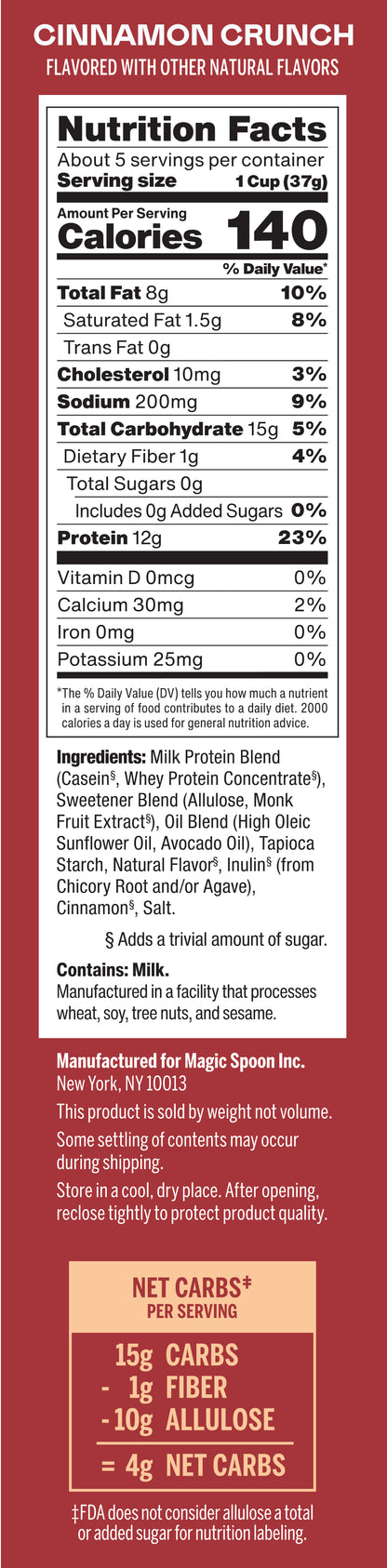 Cinnamon Crunch - 1 case (4 boxes)
