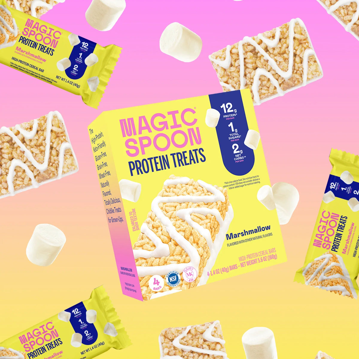Marshmallow - 16 Cereal Treats (4 Boxes)