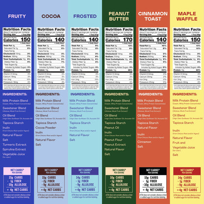 Magic Spoon Protein Cereal Variety 4 Pack - Peanut Butter, Cocoa, Fruity, Cinnamon Toast