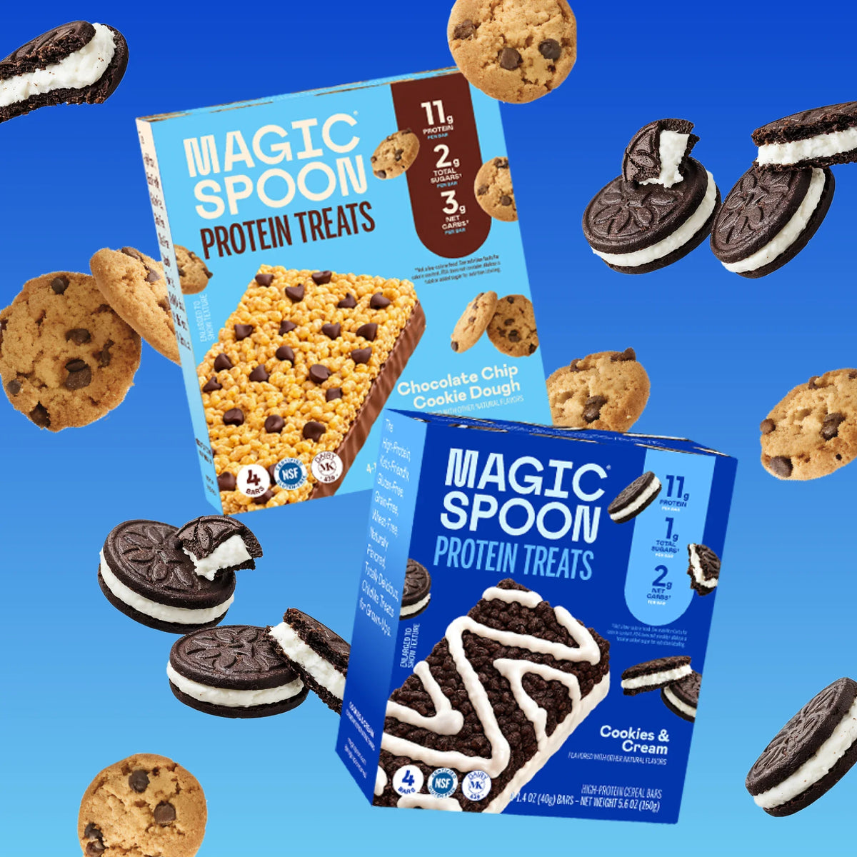 Cookies & Cream and Choco Chip Cookie Dough - 1 case (4 boxes)