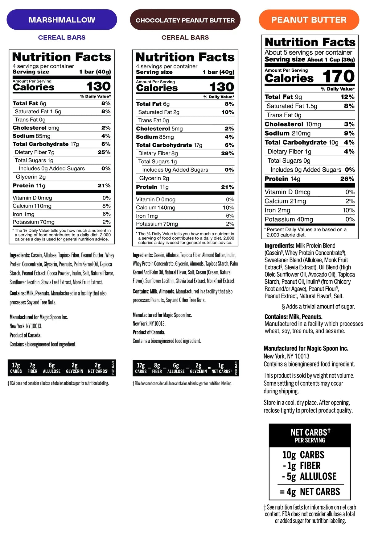 THE NUTTY PACK -  8 cereal treats (2 boxes) + 2  boxes of cereal