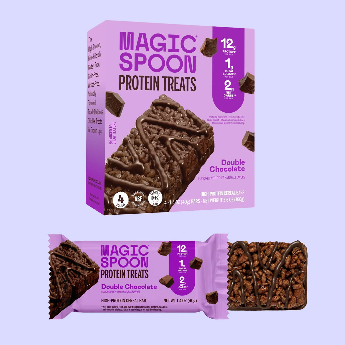 Double Chocolate - 16 Cereal Treats (4 Boxes)